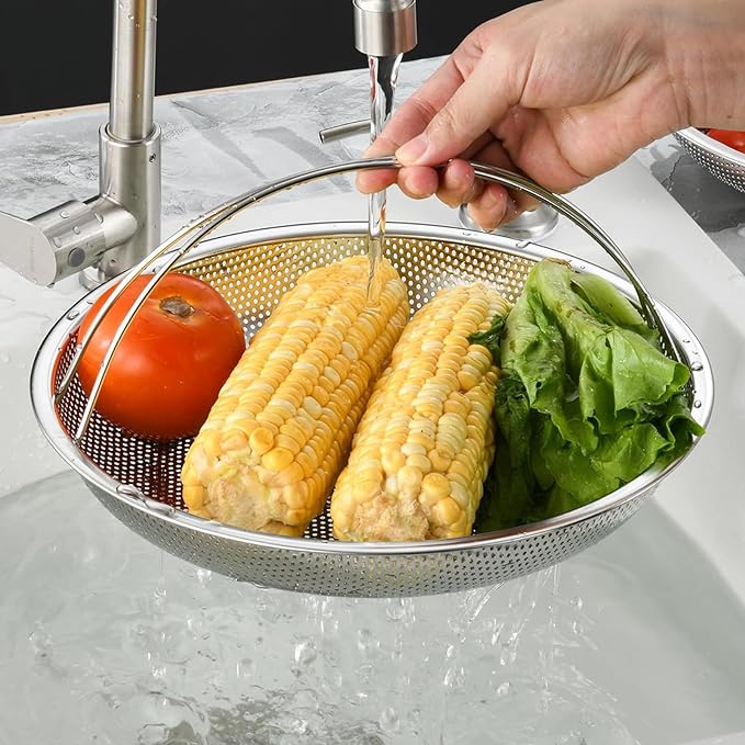 Stainless steel food steamer basket