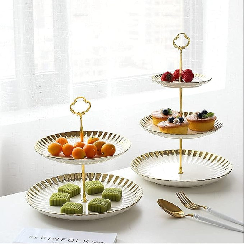 3 Layer, Reusable Round Cake Stand - Fruit Display