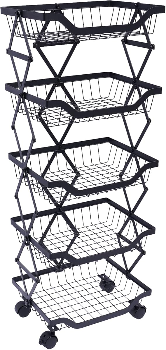 Stackable Storage Baskets With Wheels