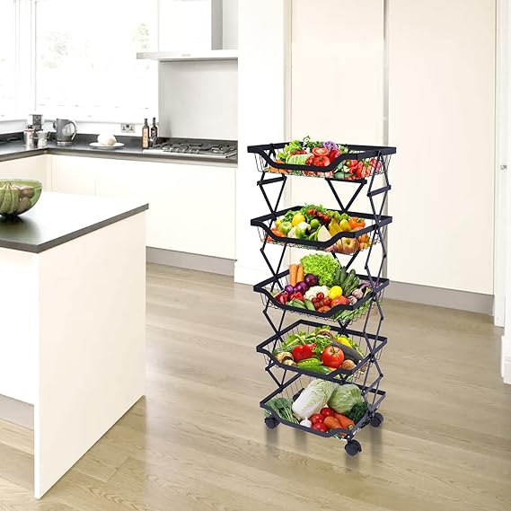 Stackable Storage Baskets With Wheels