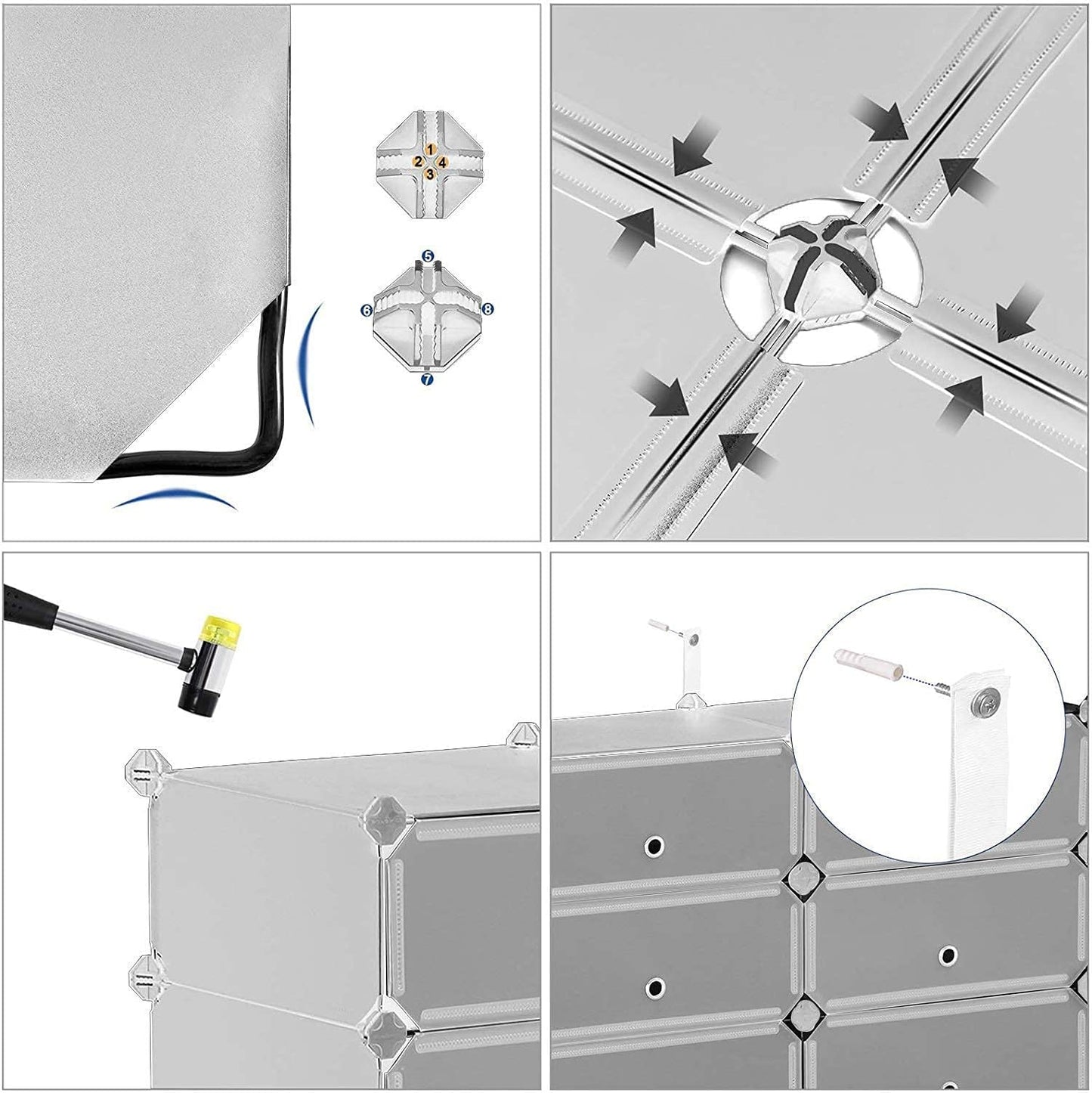 Shoe Rack Up-Way White, Black Frosted Glass - 4 Layer, 5 Layer, 6 Layer