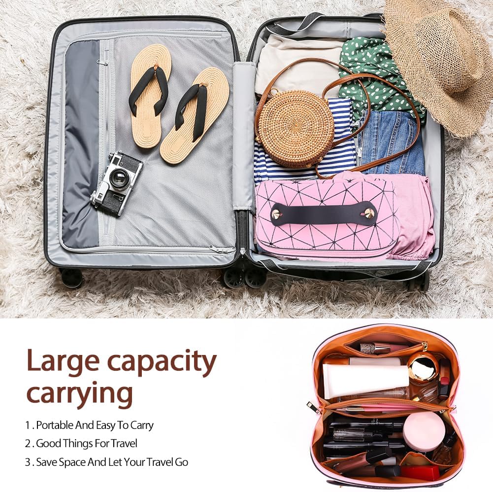 Diamond PU Travel Cosmetic Pouch