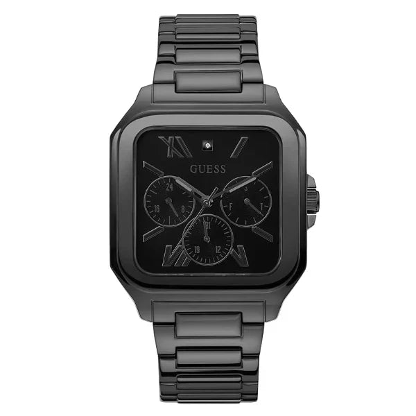 Guess Black Stainless Steel Black Dial Quartz Watch for Gents - GW0631G2