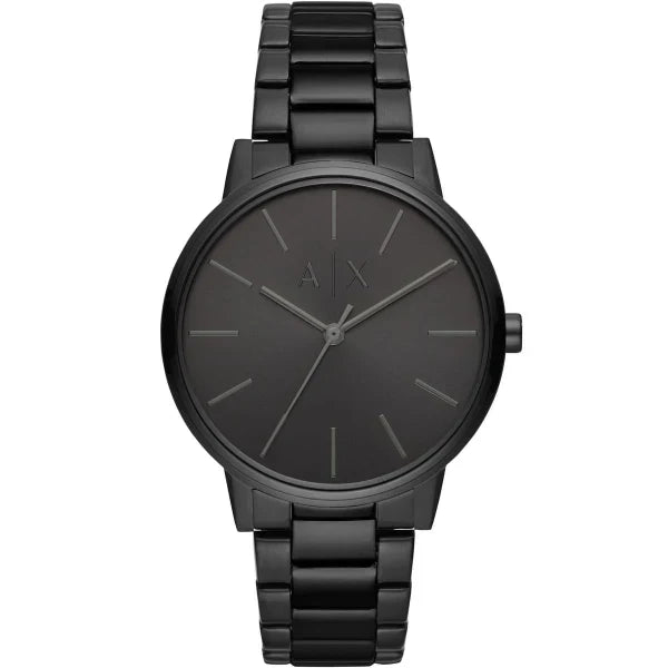 Armani Exchange Cayde Black Stainless Steel Black Dial Quartz Watch for Gents - AX2701