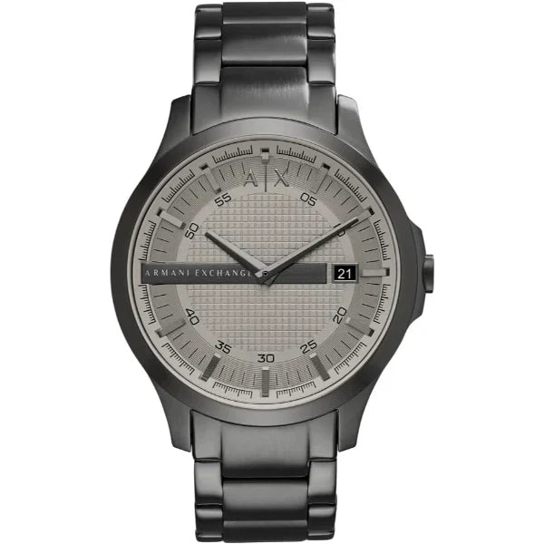 Armani Exchange Gunmetal Stainless Steel Gunmetal Dial Quartz Watch for Gents - AX2194