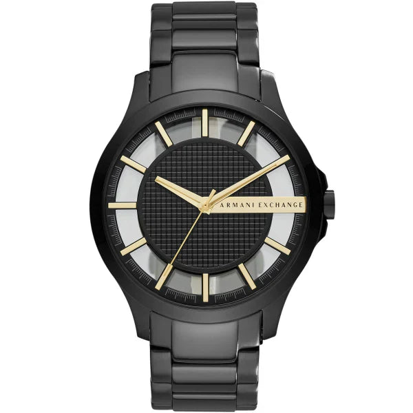 Armani Exchange Black Stainless Steel Black Dial Quartz Watch for Gents - AX2192