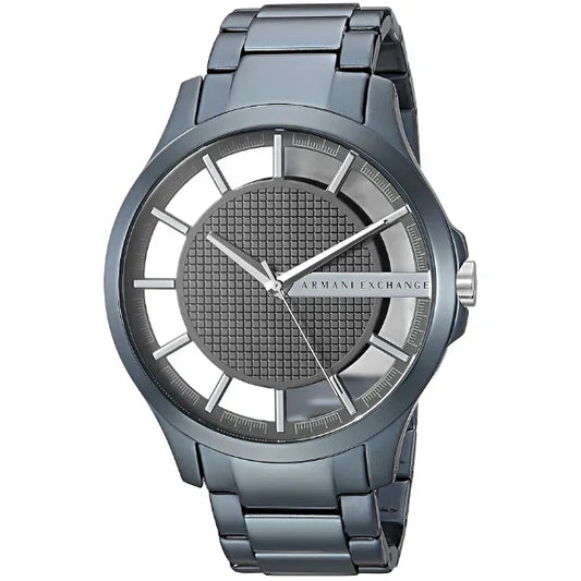 Armani Exchange Blue Stainless Steel Grey Dial Quartz Watch for Gents - AX2401