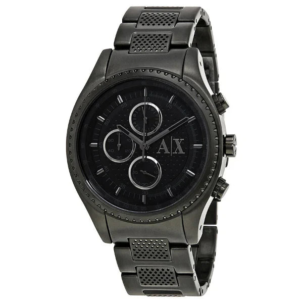 Armani Exchange Black Stainless Steel Black Dial Chronograph Quartz Watch for Gents - AX1605