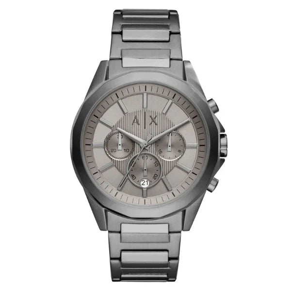 Armani Exchange Grey Stainless Steel Grey Dial Chronograph Quartz Watch for Gents - AX2603