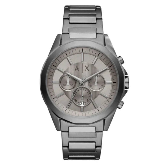 Armani Exchange Grey Stainless Steel Grey Dial Chronograph Quartz Watch for Gents - AX2603