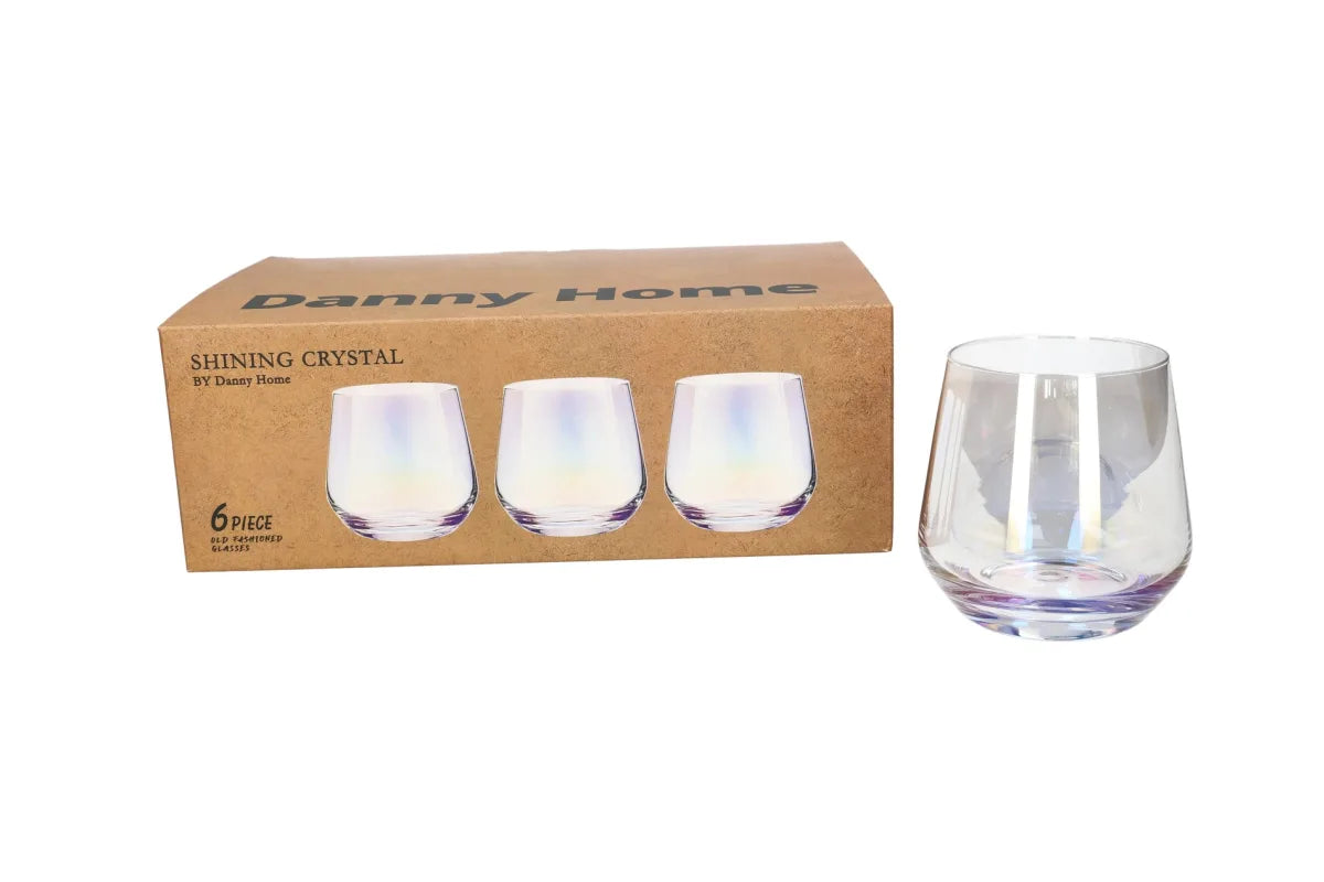 Danny Home Shining Crystal Glasses Set Of 6Pcs