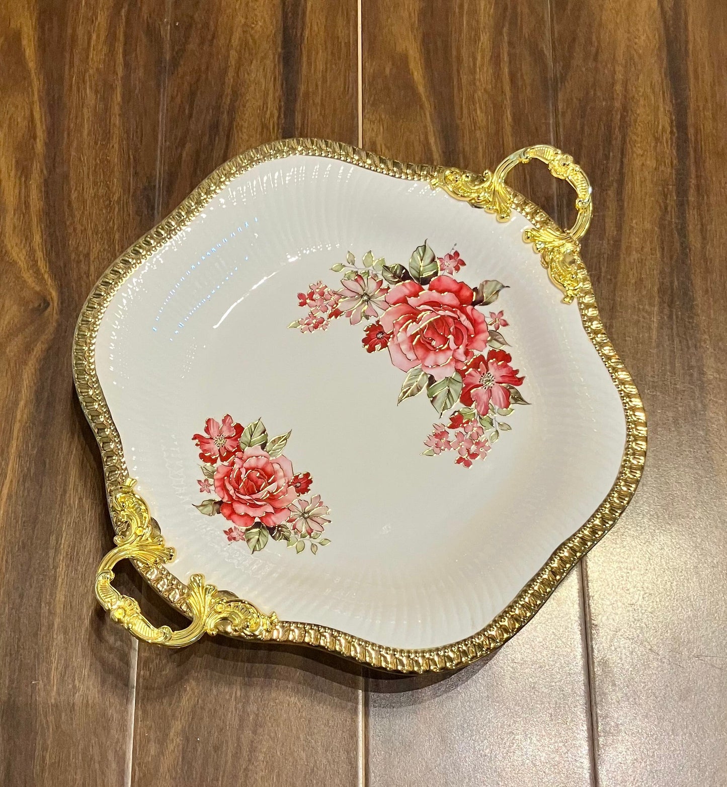 Angela Pink Rose Porcelain Dish 1Pcs