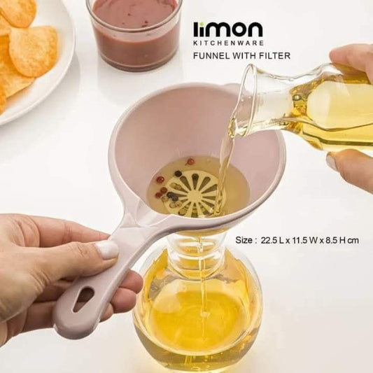 Limon Multi-Use Filter Funnel – Kitchen & Household Liquid Strainer and Pouring Tool (2127) | Adornia.pk