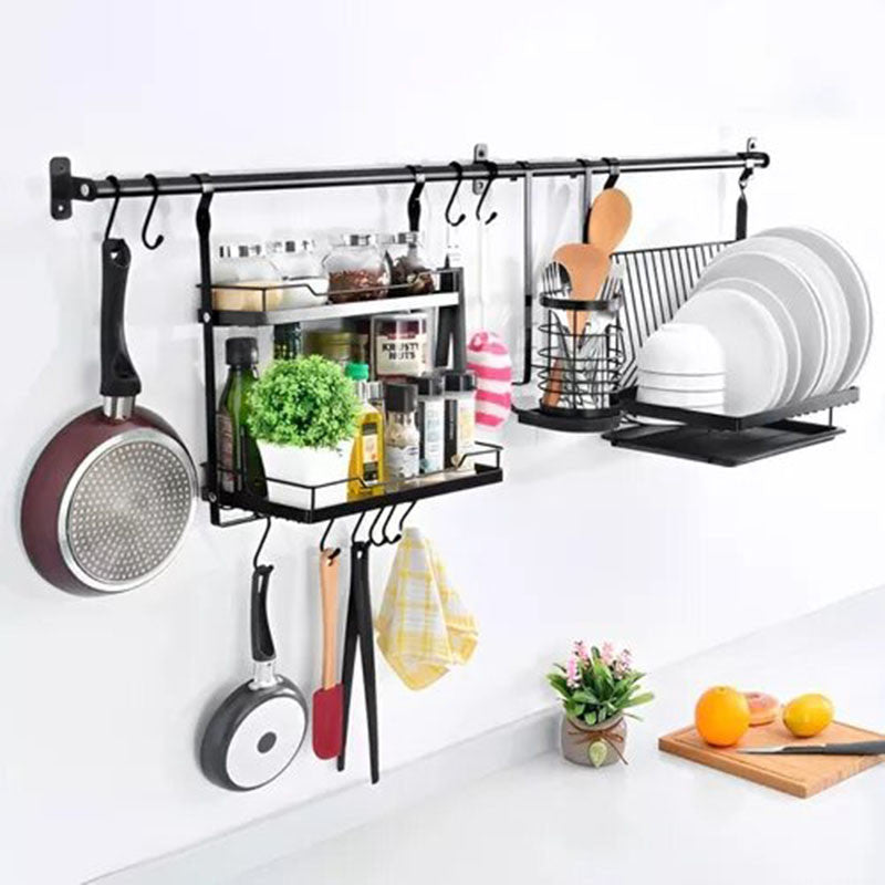 Wall-Mounted Kitchen Rack Set – Space-Saving Dish Organizer