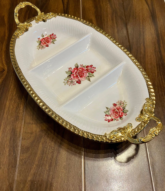 Angela Pink Rose Porcelain Dish 1Pcs