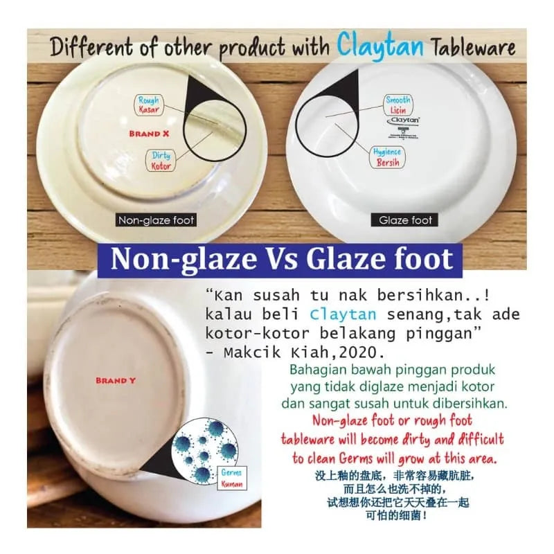 Claytan Rosemary Complete Range Lead Safe Ceramic Tableware