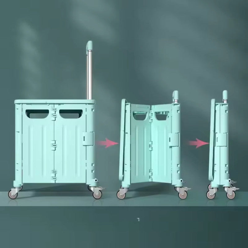 Foldable Portable Storage Trolley Cart with Wheels | Multi-Purpose Rolling Organizer