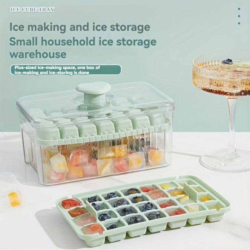 Ice Cube Tray with Lid and Storage Bin – BPA-Free Freezer Organizer | Adornia.pk