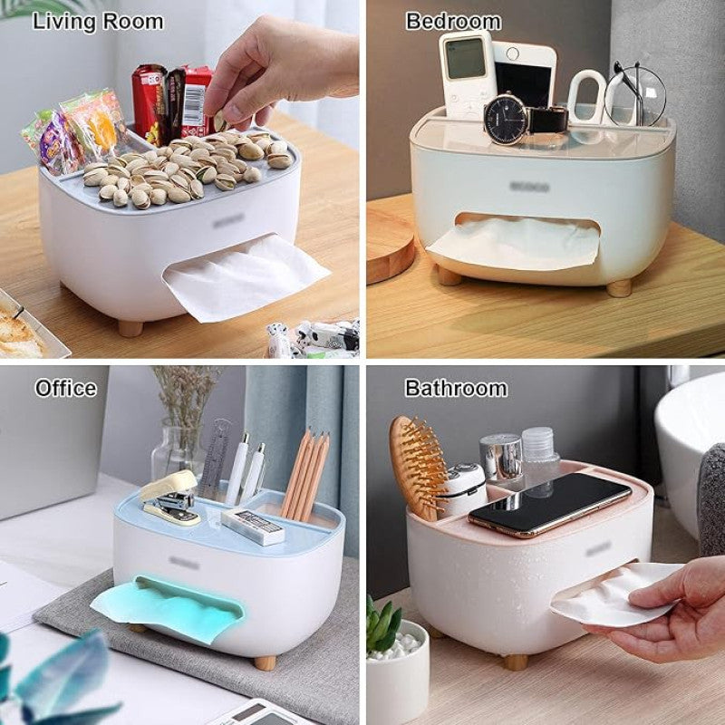 Tissue Box with Multifunctional Holder