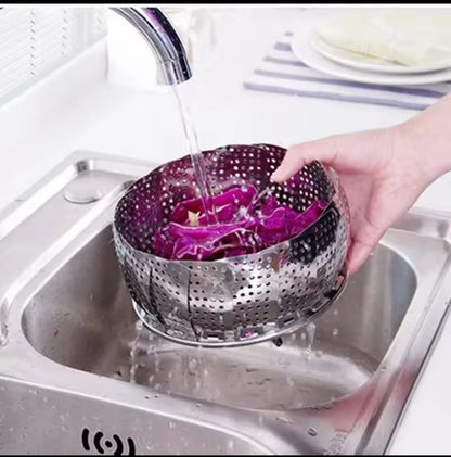 Foldable Stainless Steel Food Steamer