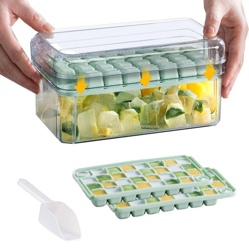 Ice Cube Tray with Lid and Storage Bin – BPA-Free Freezer Organizer | Adornia.pk