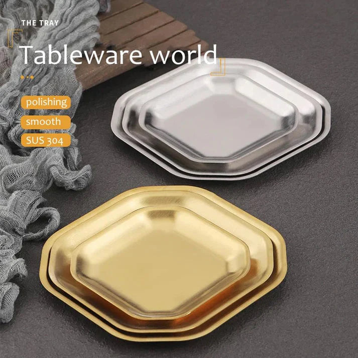 Luxury Korean Style Square Dinner Plates