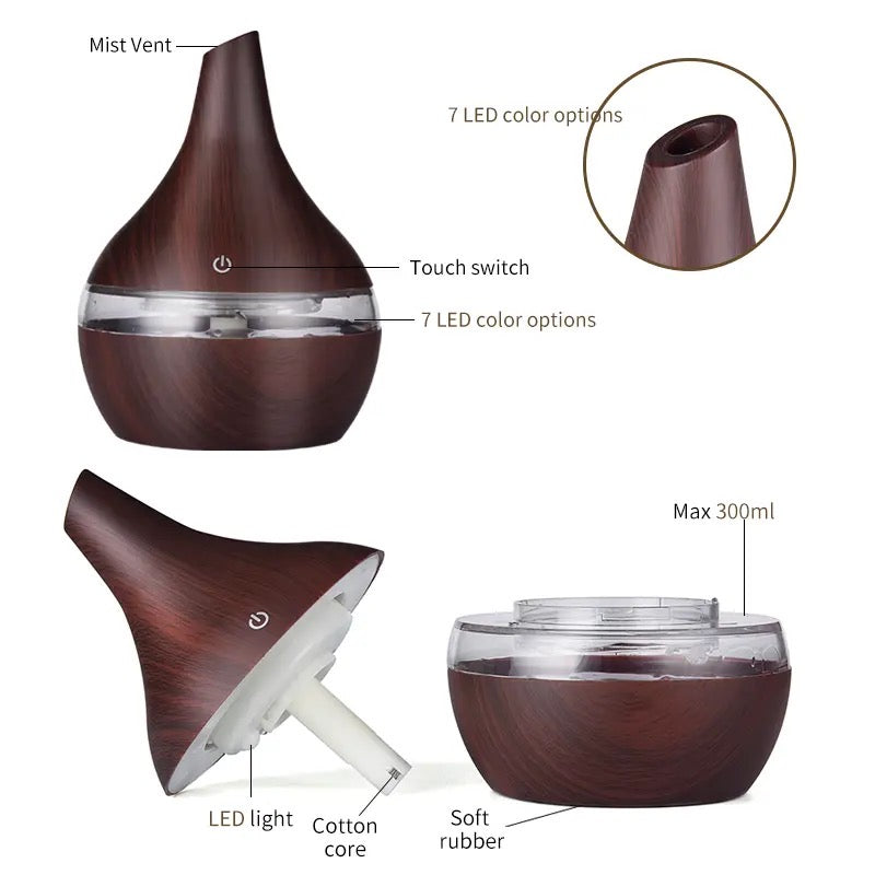 Quiet Wood Grain Humidifier