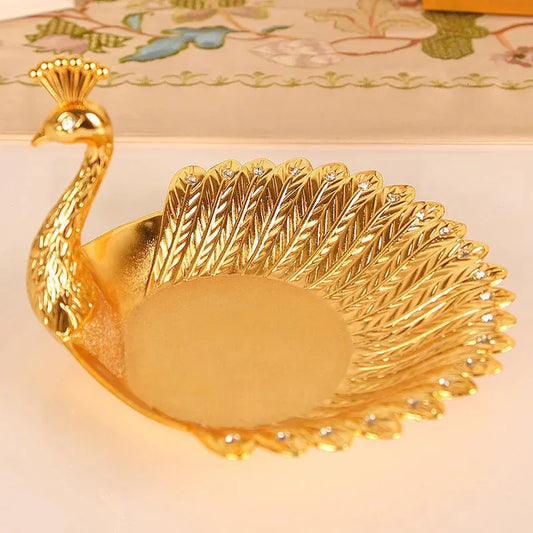 Golden Bird Handicraft Embossed Metal Fruit Basket