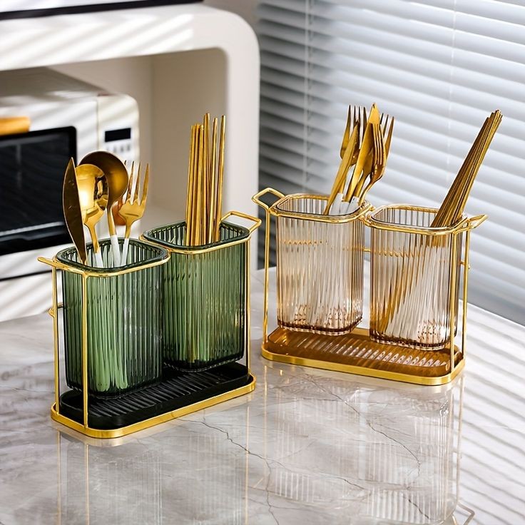 Luxury 2 Grid Kitchen Cutlery Holder