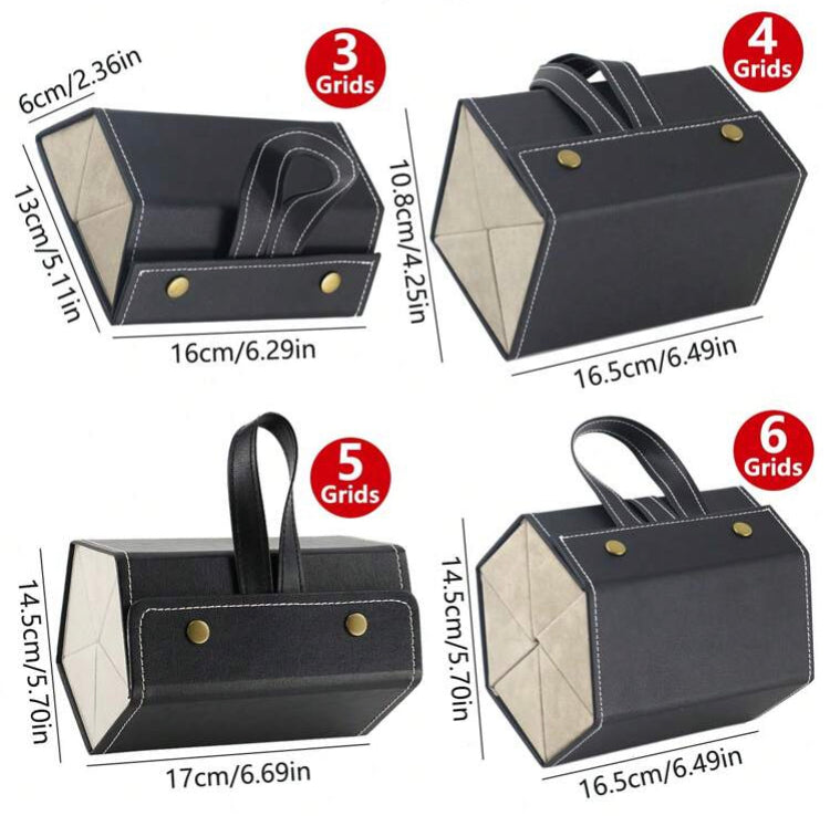 Foldable Portable Glasses Box PU Leather Sunglasses Organizer