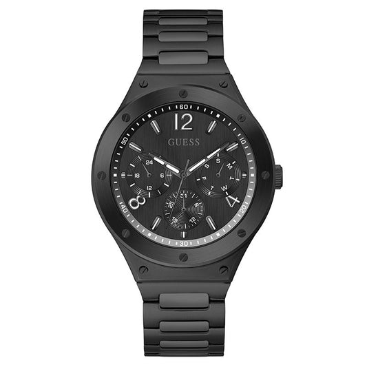 Guess Men’s Quartz Black Stainless Steel Black Dial 44mm Watch GW0454G3