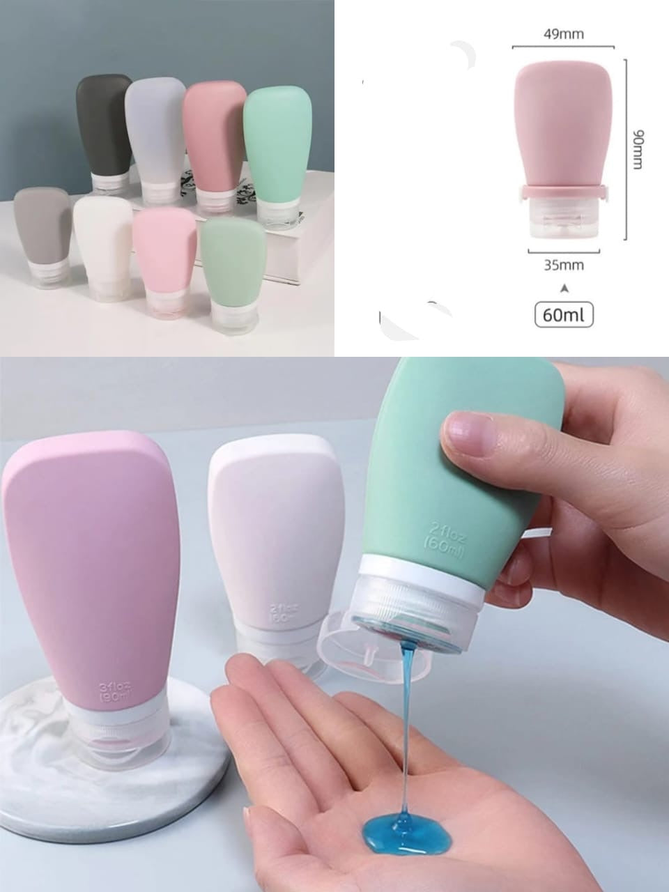 Silicone Refillable Travel Bottle