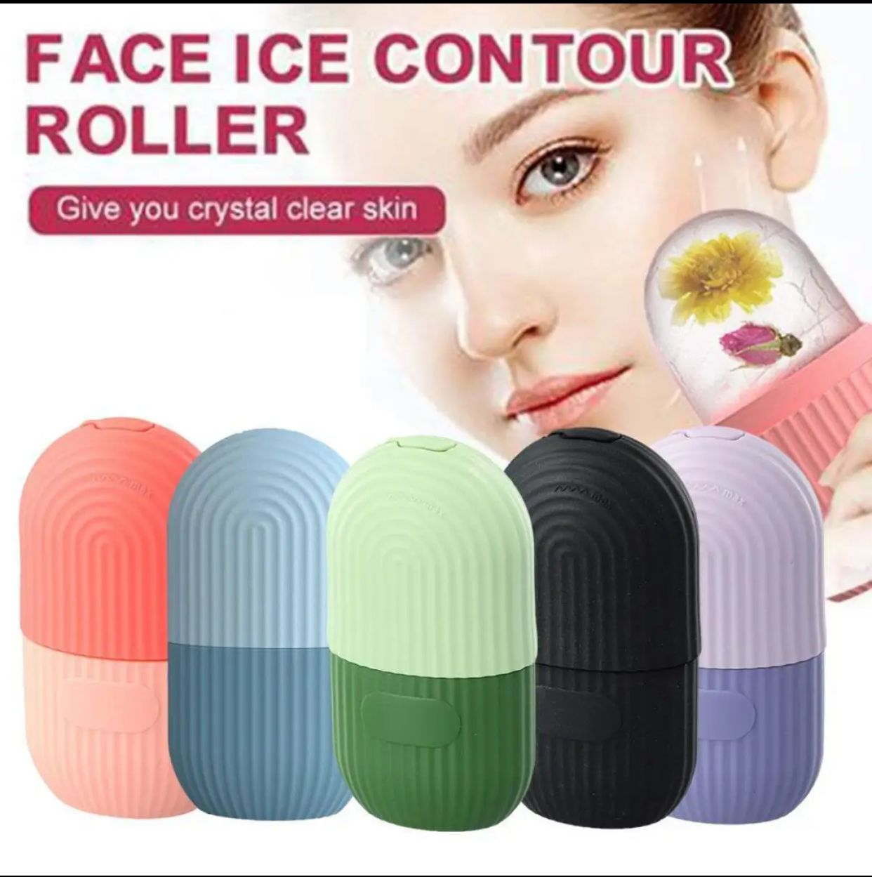 1 Pc Facial Beauty Massage Ice Roller for All Skin Types