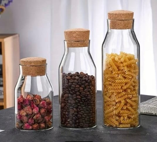 Transparent Glass Nut Storage Jar