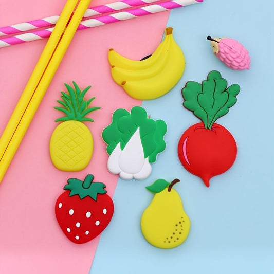 6 Pcs Fruits & Veggies Fridge Magnets