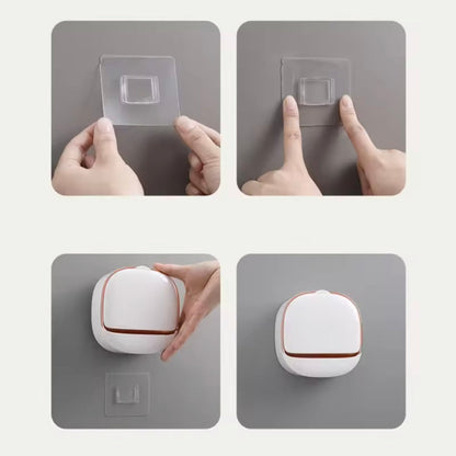 Wall Mounted Soap Box With Flip Cover