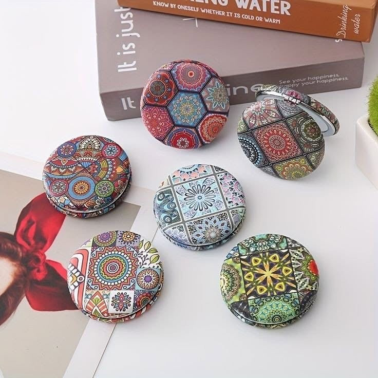 Foldable Double Sided Vintage Pocket Mirror