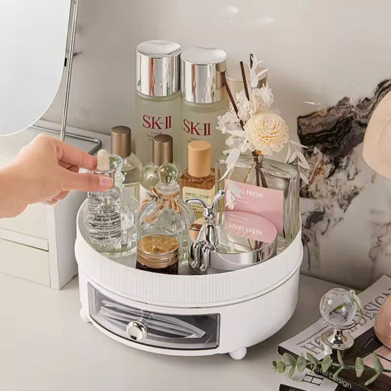 360° Rotation Spice Rack, Large Capacity Cosmetic Storage Tray, Kitchen Seasoning Cosmetic Tray