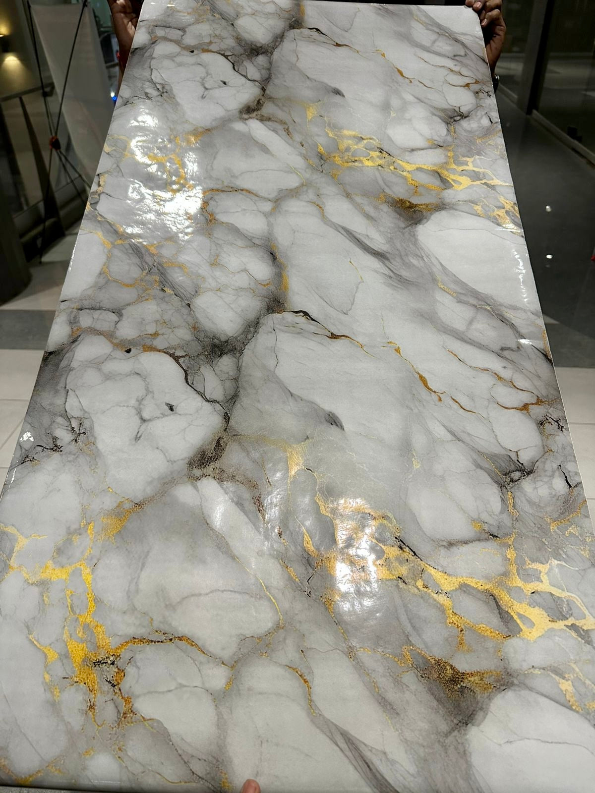 Wall Adhesive Marble Sheets for Home Decoration (60cm*2m)