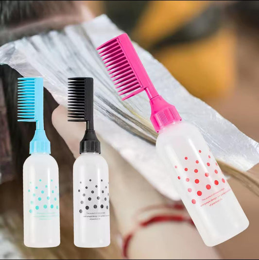 Professional 150ml Hair Dyeing Comb Bottle