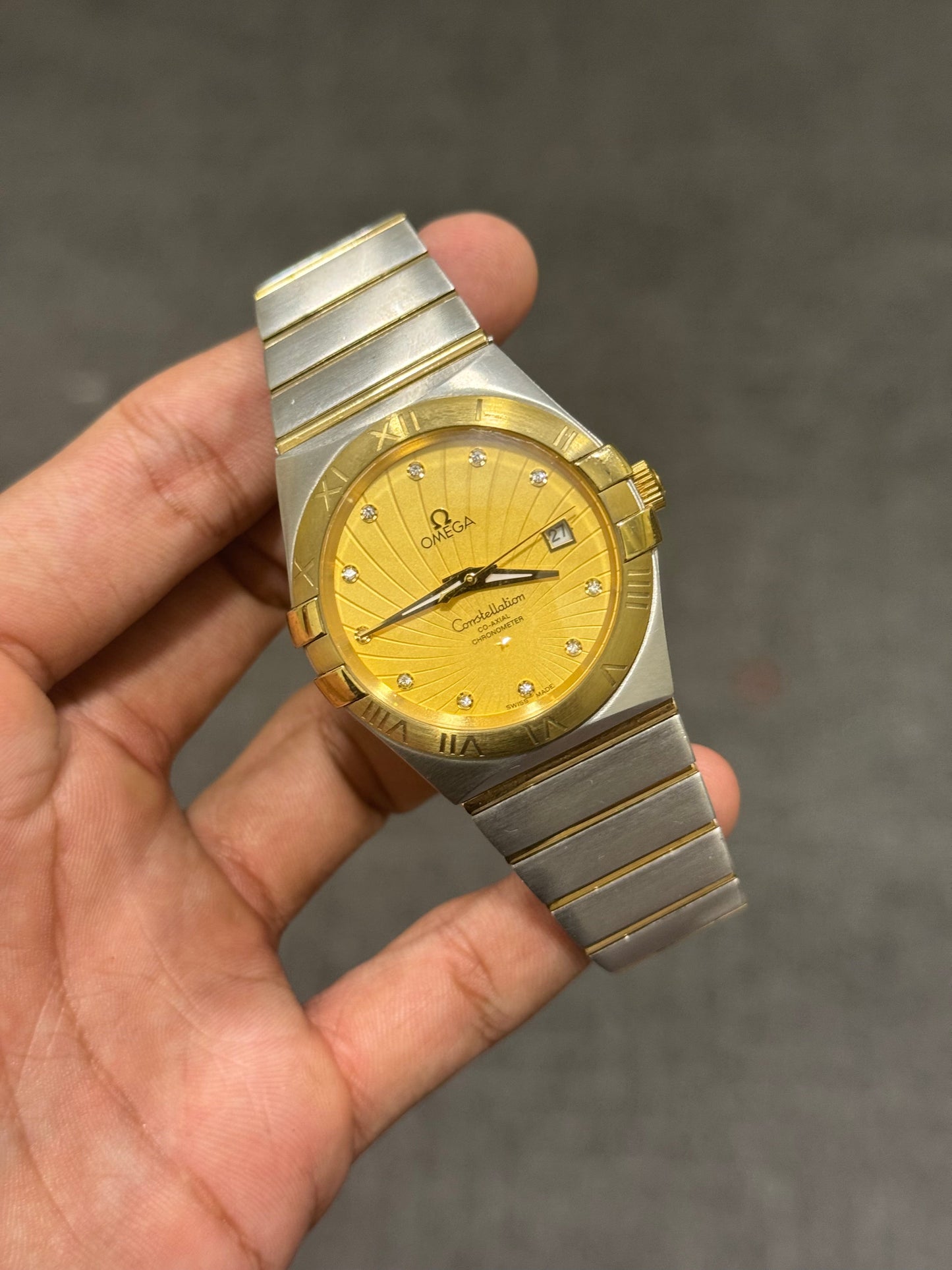 TWO TONE YELLOW GOLD WITH Yellow DIAL WATCH