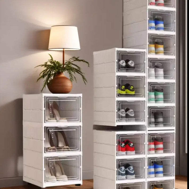 Rack3-Layer Foldable Heavy-Duty Shoe Rack | Multi-Tier Home Shoe Organizer