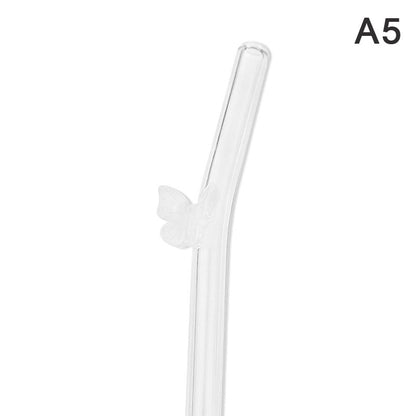Glass Straws With Butterfly Eco Friendly Drinking