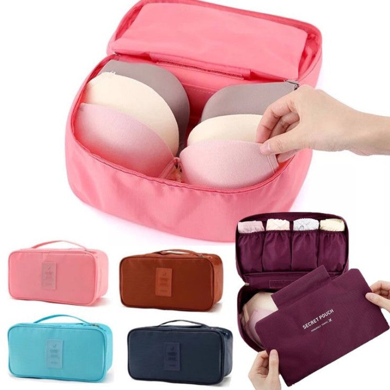 Travel Underwear and Bra Organizer Bag – Portable Lingerie Storage Pouch with Compartments for Socks, Panties, and Bras