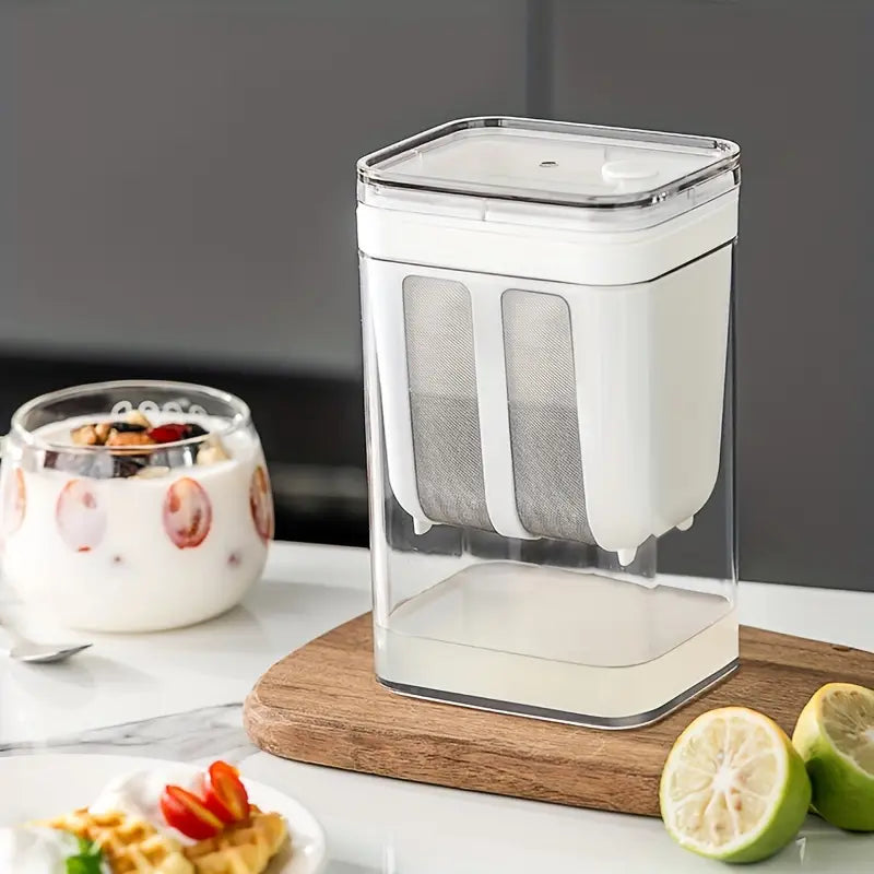 1100ml Yogurt Filter with Ultra-Fine Mesh Strainer – Greek Yogurt Maker & Nut Milk Kit