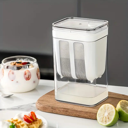1100ml Yogurt Filter with Ultra-Fine Mesh Strainer – Greek Yogurt Maker & Nut Milk Kit
