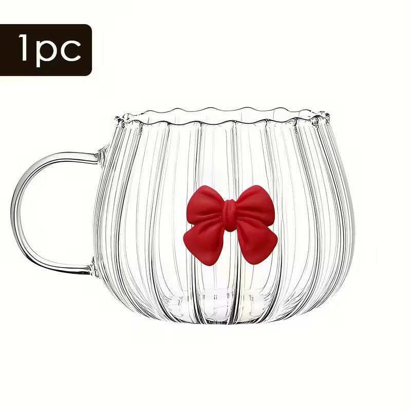 BélléBow Elegant Glass Mug – Premium Tea & Coffee Cup | Adornia.pk