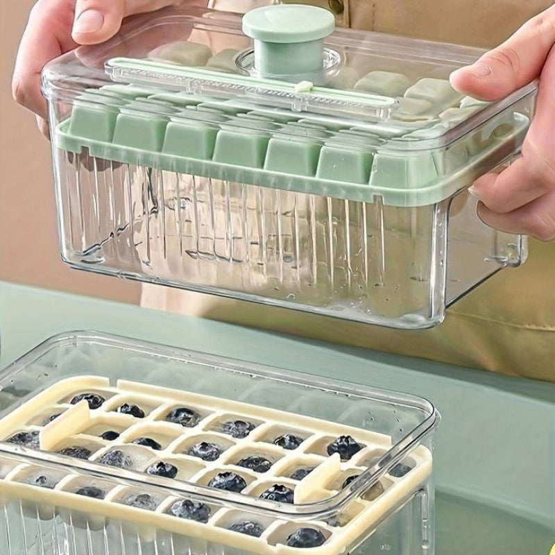 Ice Cube Tray with Lid and Storage Bin – BPA-Free Freezer Organizer | Adornia.pk