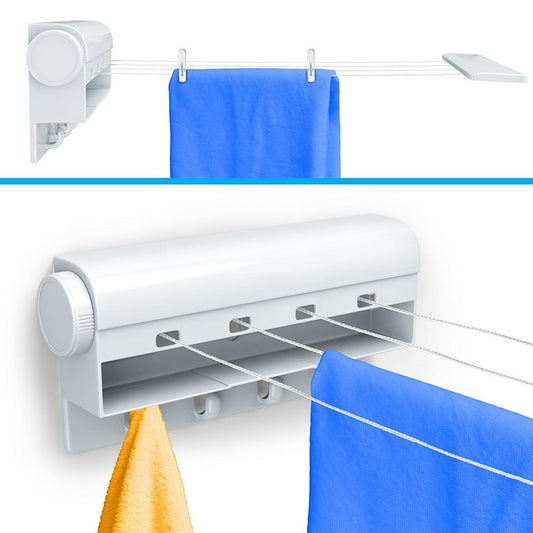 Wall Mounted 4 Line Retractable Laundry Hanger