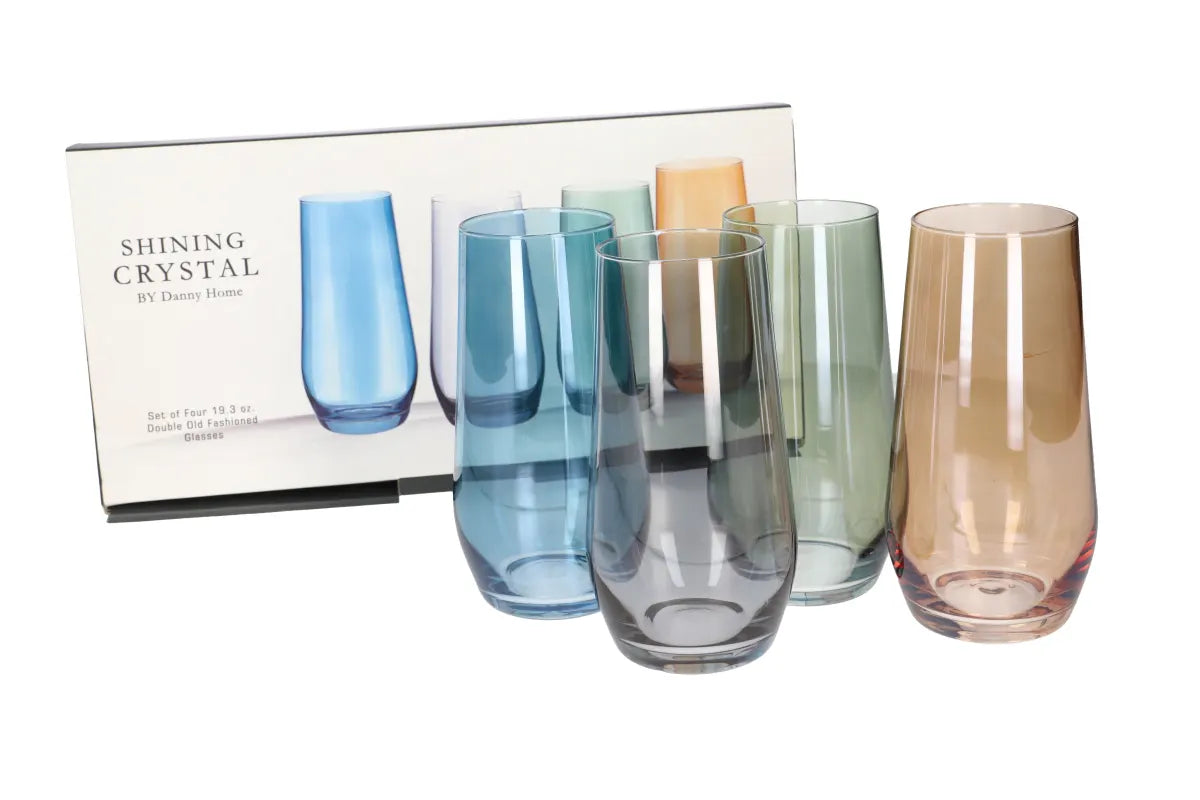 Crystal Stemless Glasses 4Pcs Set